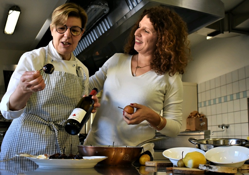 pere volpine caramellate al vino Groppello